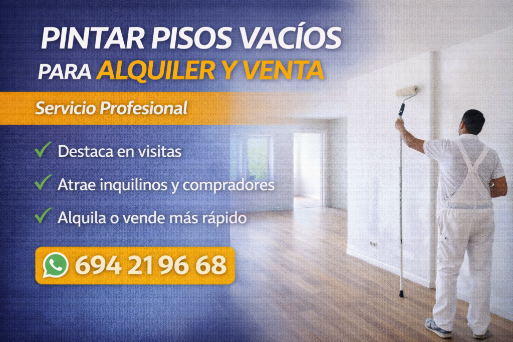 Pintar pisos vacíos para alquiler y venta
