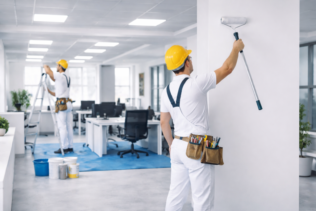 Pintores profesionales para oficinas en Madrid. Despachos, coworking y espacios corporativos. Trabajo limpio y planificado.